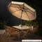 Polyester Solar LED 3-Tier Patio Umbrella with Tilt and 10x8.1 ft Shade